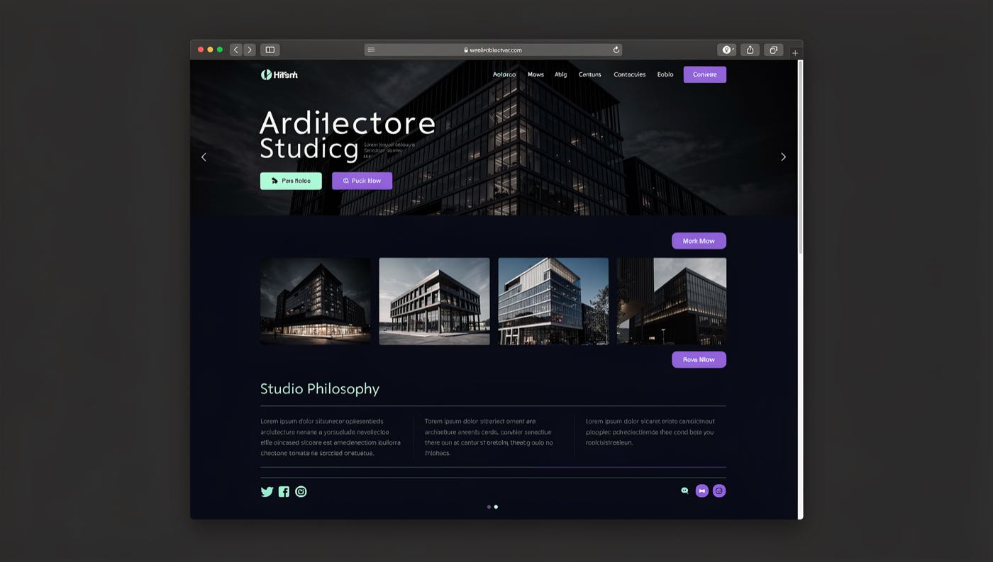 وب‌سایت استودیوی معماری UI